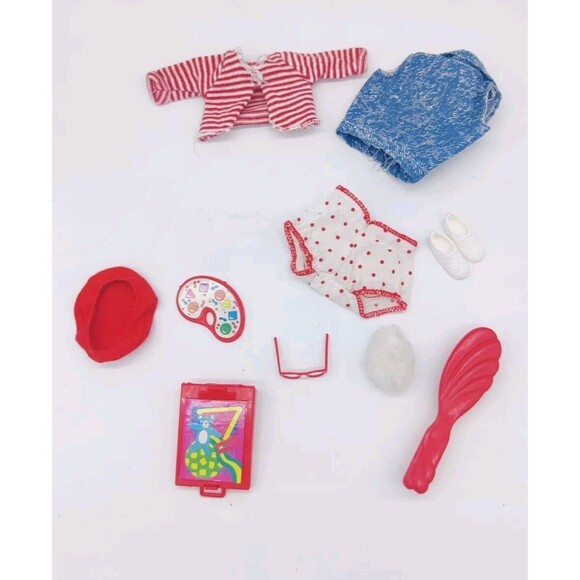Vintage 1988 Teen Time Courtney Lot Barbie Mattel 1980s 11pc Clothes Accessories - Picture 4 of 13